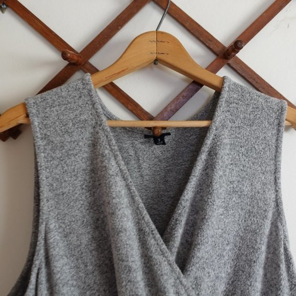 TORRID 3X SUPER SOFT PLUSH LIGHT GREY SURPLICE SKATER DRESS - Picture 3 of 12